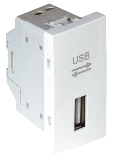 Imagem de TOMADA DE DADOS USB - 1 MÓD BRANCA