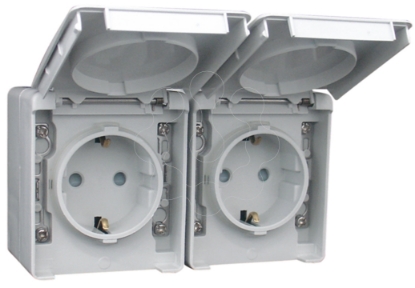Mostrar detalhes para TOMADA DUPLA SCHUKO HORIZ C/OBTUR CINZENTA Imagem de TOMADA DUPLA SCHUKO HORIZ C/OBTUR CINZENTA