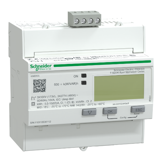 Imagem de iEM3155 contador de energia - 63 A - Modbus - 1 E/S digital - multitarifa - MID