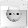Imagem de D-Life - Tomada 2P+T com obturadores e tampa - IP44 - 16A - Branco