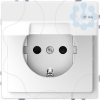 Imagem de D-Life - Tomada 2P+T com obturadores e tampa - IP44 - 16A - Branco