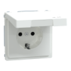 Imagem de D-Life - Tomada 2P+T com obturadores e tampa - IP44 - 16A - Branco
