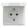 Imagem de D-Life - Tomada 2P+T com obturadores e tampa - IP44 - 16A - Branco