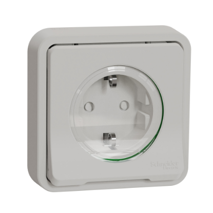 Mostrar detalhes para Tomada 2P+T monobloco Mureva Styl com obturadores e garras encastrar IP55 16A Branco Imagem de Tomada 2P+T monobloco Mureva Styl com obturadores e garras encastrar IP55 16A Branco