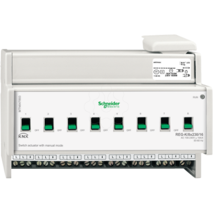 Mostrar detalhes para Modulo atuador on/off KNX REG-K/8X230/16 Imagem de Modulo atuador on/off KNX REG-K/8X230/16