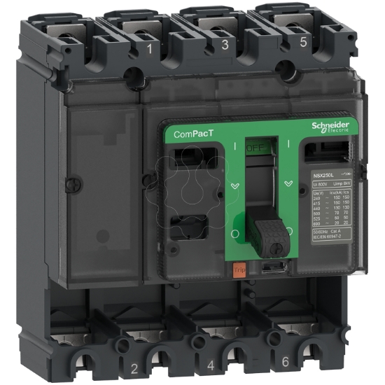 Imagem de ComPacT Bloco de corte NSX250N 50kA CA 4P 250A