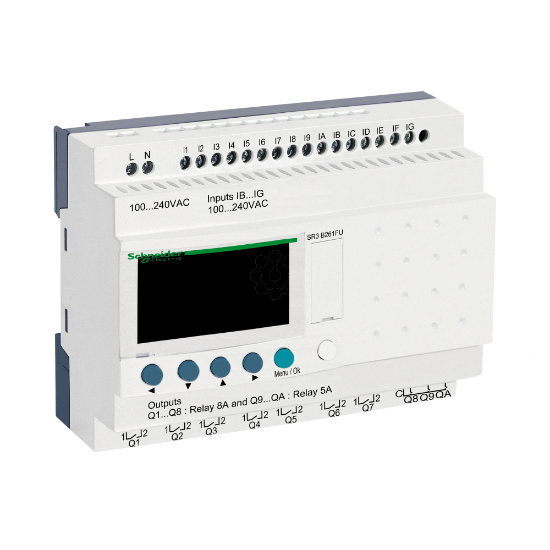 Imagem de Relé programável Zelio logic - 26 e s - 100..240 v ca – relógio - ecrã