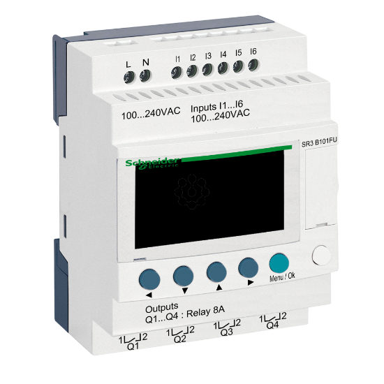 Imagem de Relé programável Zelio logic - 10 e s - 100..240 v ca – relógio - ecrã