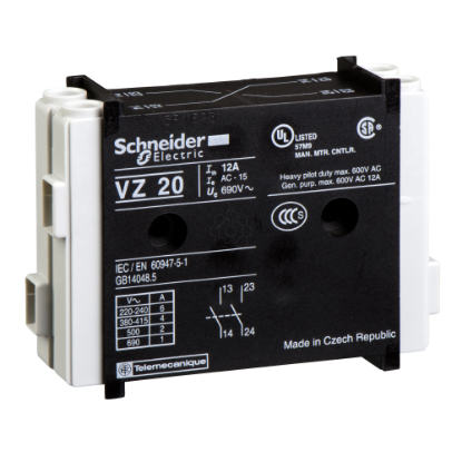 Mostrar detalhes para bloco de contacto auxiliar - 1 NA + 1 NA - VARIO Imagem de bloco de contacto auxiliar - 1 NA + 1 NA - VARIO