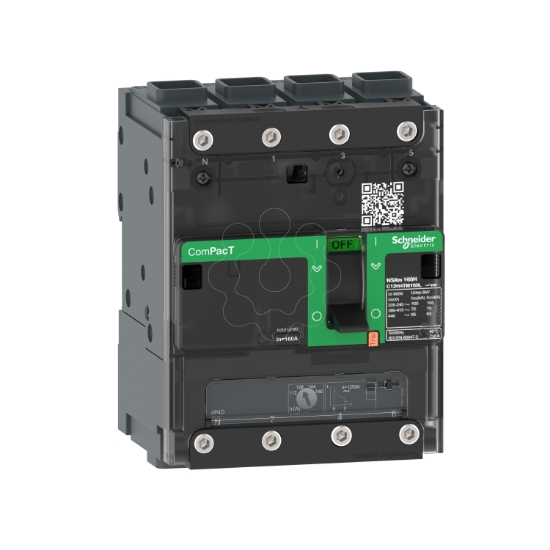Imagem de ComPacT Disjuntor NSXm100N 50kA CA 4P4D 100A TMD ELINK