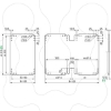 Imagem de Placa de montagem metálica para caixa PLA H12150xW1000mm