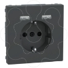 Imagem de D-Life - Tomada 2P+T + Carregador 2xUSB - 2.4A - 16A - Antracite
