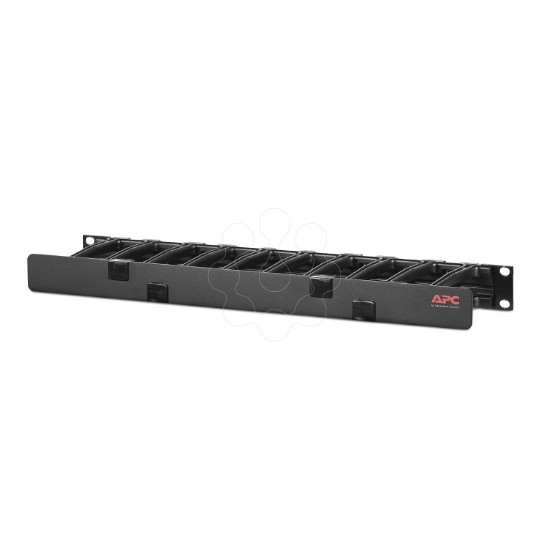 Imagem de Gestor de Cabo Horizontal 1U x 4 polegadas de Profundidade Lado Unico com Cobertura