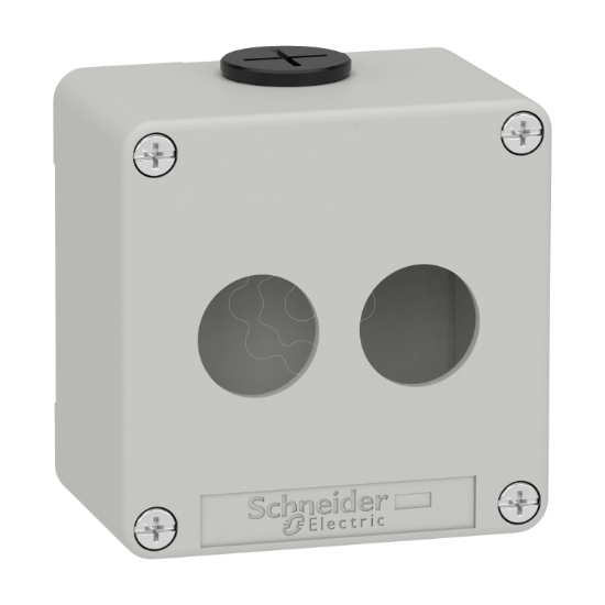 Imagem de Harmony XAP XB2 SL estacao de controlo vazia liga de zinco gris M20 2 furos 22mm 80 x 80 x 515 UL cULus