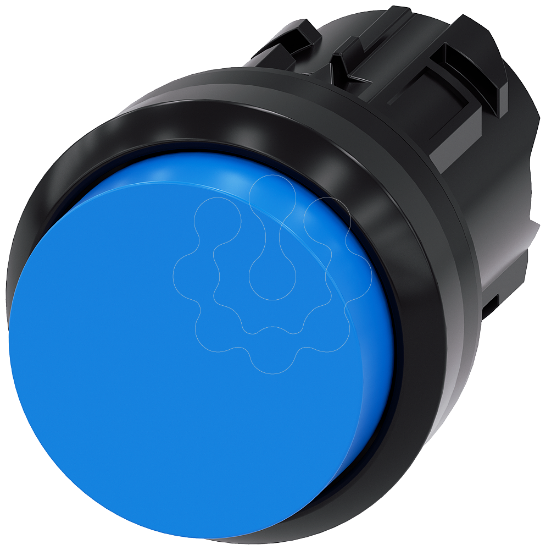 Imagem de Botao de pressao 22mm redondo plastico azul