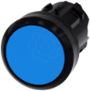 Imagem de Botao de pressao 22mm redondo plastico azul