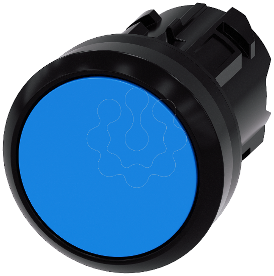 Imagem de Botao de pressao 22mm redondo plastico azul