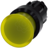 Imagem de Botao cogumelo, iluminado, 22mm, redondo, plastico, amarelo, 30mm
