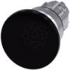 Imagem de Botao cogumelo 22mm redondo metal brilhante preto 40mm