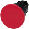 Imagem de Botao cogumelo 22mm redondo plastico vermelho