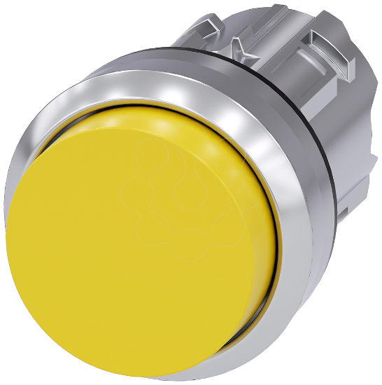 Imagem de Botao de pressao 22mm redondo metal alto brilho amarelo botao de pressao