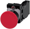 Imagem de Botao cogumelo 22mm redondo plastico vermelho 1NA+1NF