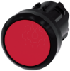 Imagem de Botao de pressao 22mm redondo plastico vermelho botao de comando