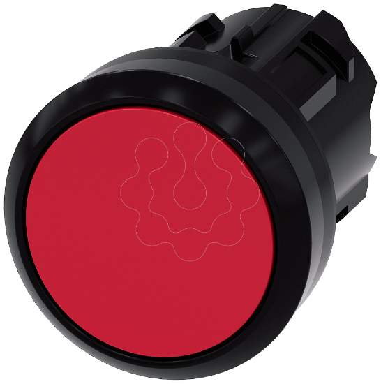 Imagem de Botao de pressao 22mm redondo plastico vermelho botao de comando