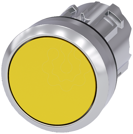 Imagem de Botao de pressao 22mm redondo metal alto brilho amarelo botao de pressao