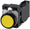 Imagem de Botao de pressao 22mm redondo plastico amarelo botao de comando 1NA+1NF