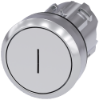 Imagem de Botao de pressao 22mm redondo metal alto brilho branco inscricao: I botao de pressao