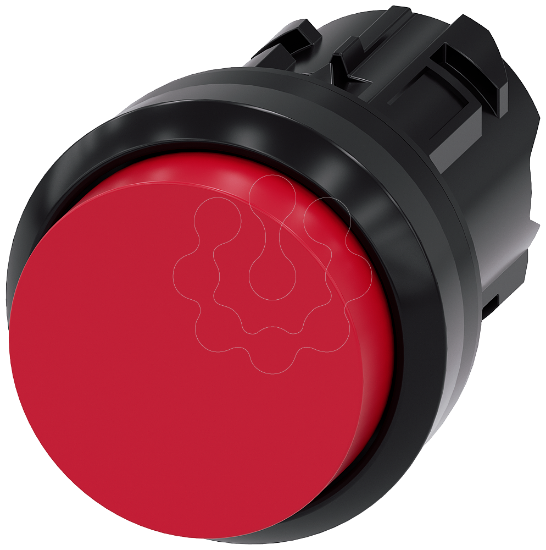 Imagem de Botao de pressao 22mm redondo plastico vermelho botao de comando