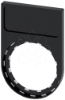 Imagem de Suporte de placa chato arredondado preto para placa de identificacao 125x 27mm