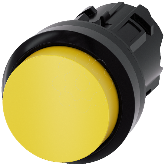 Imagem de Botao de pressao 22mm redondo plastico amarelo botao de comando