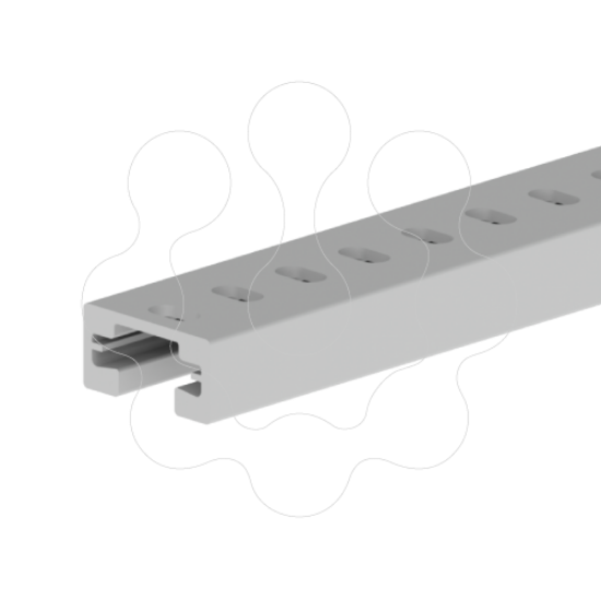 Imagem de 66 Perfil suporte isolante cinz. 25x50x2000 U48X