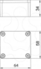 Imagem de Caixa de aluminio 64x58x34 AlG P cinzento prateado 7001