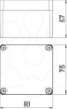 Imagem de Caixa de aluminio 80x75x57 AlG P cinzento prateado 7001