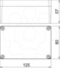 Imagem de Caixa de aluminio 125x80x57 AlG P cinzento prateado 7001