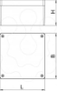 Imagem de Caixa de aluminio 160x160x91 AlG P cinzento prateado 7001