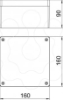 Imagem de Caixa de aluminio 160x160x91 AlG P cinzento prateado 7001
