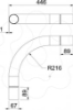 Imagem de Ângulo metálico 90º sem rosca Ø63mm, St, FT