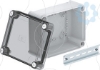 Imagem de Caixa de derivacao lisa com tampa alta transparente 190x150x94 PP/PC cinzento claro 7035
