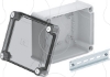 Imagem de Caixa de derivacao lisa com tampa alta transparente 190x150x94 PP/PC cinzento claro 7035