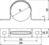 Imagem de Abraçadeira metálica duas patilhas 32mm, St, G