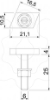 Imagem de Parafuso corrediço para perfil CL2008 M6x25mm, St, ZL