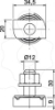 Imagem de Parafuso corrediço com mola para perfil MS4121/4141 M12x30mm, A4, 2B