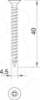 Imagem de Parafuso Sprint Cabeca embeber ranhura cruz 45x40mm St G