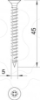 Imagem de Parafuso Sprint Cabeca embeber ranhura cruz 5x45mm St G