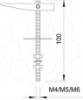 Imagem de Bucha basculante M6x100mm, St, G