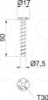 Imagem de Parafuso de ancoragem com cabeça achatada Panhead 7,5x50mm, St, G